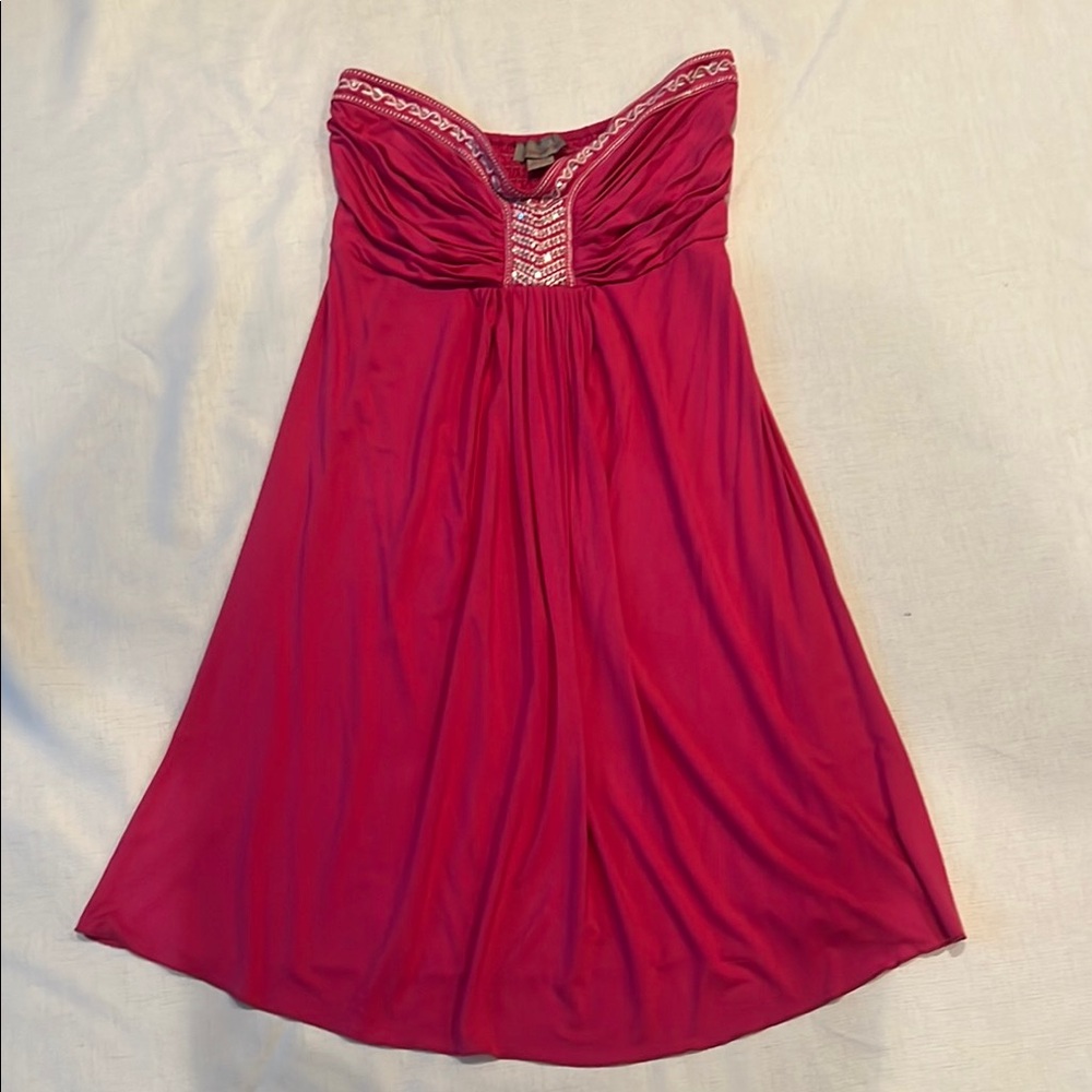 Elegant Peppermint Bay Fuchsia Strapless Dress